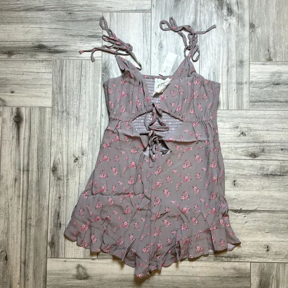 Blue Life Retro Romper Magenta Mini Floral Large - Picture 2 of 6